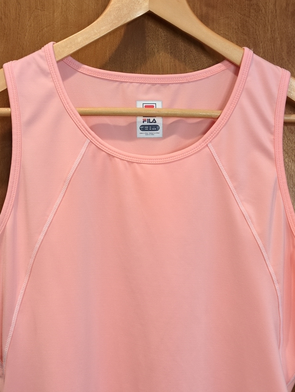 FILA Ruffle Full Coverage Tank In Peach Size L - Picture 5 of 10